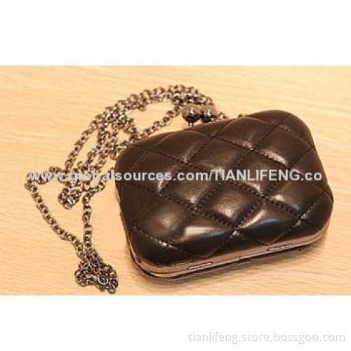 Female PU wallet, long chain, suitable for evening party